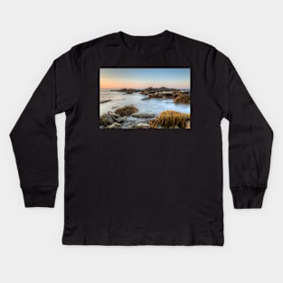 Sunrise Seascape at Sachuest Wildlife Refuge Kids Long Sleeve T-Shirt